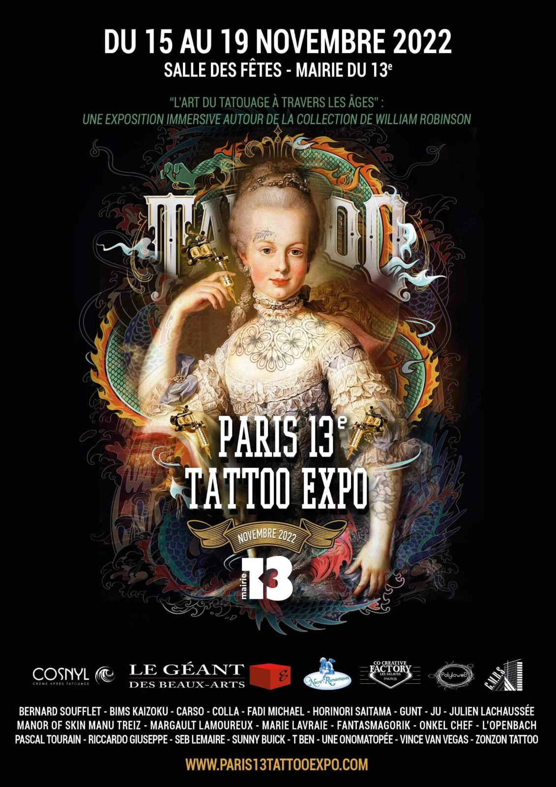 巴黎第13届纹身博览会：一个沉浸式和免费的纹身活动